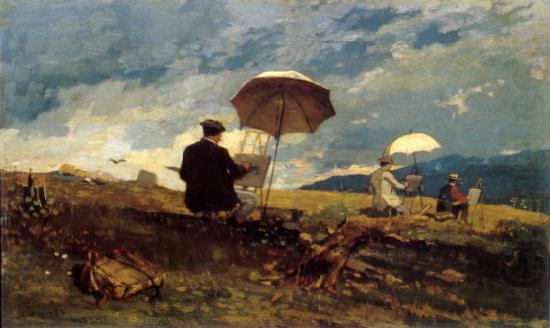 Winslow Homer Artists Sketching in the White Mountains, china oil painting image